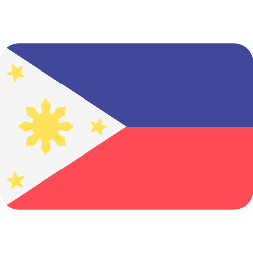 Bandera de Filipinas con colores nacionales.