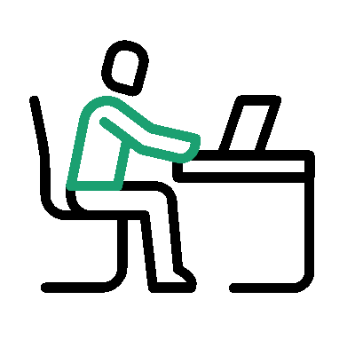 Icono de un perro simplificado